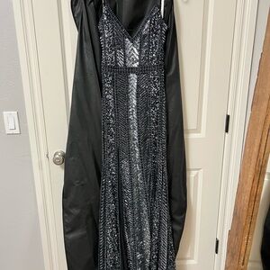 Elegant Black Sequin Dress